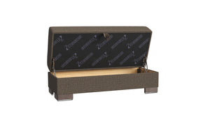 English Elm Primenest Zenaero Convertible Ottoman With Storage - Stylish Brown Chenille, Space-Saving Design B030P280989-GIGA