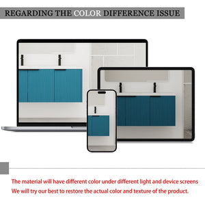 English Elm 48" Modern Wall-Mounted Bathroom Vanity With Resin Double Sink & Soft-Close Doors For Stylish Storage P1 W999S00351-GIGA