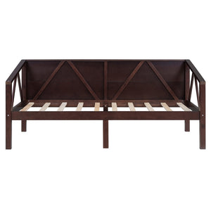 English Elm Twin Daybed Frame Solid Pine Sofa Bed for Guest Room Studio or Teen Bedroom Espresso N708P266719P