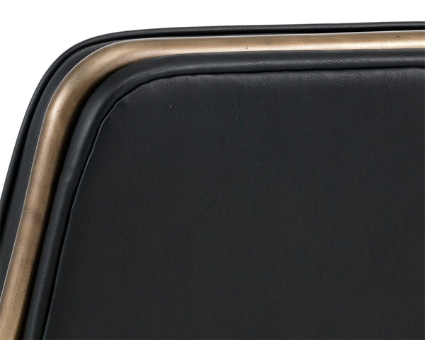 Sunpan Lincoln Lounge Chair – Retro-Inspired Design with Rustic Bronze Frame for Elegant Living Spaces Vintage Black