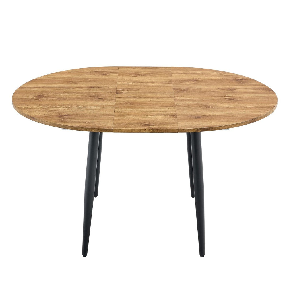 English Elm Table Modern Extendable Dining Set With Plush Chairs - Stylish, Space-Saving Design For Gatherings W1151S03941-GIGA