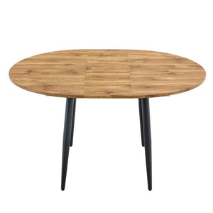 English Elm Table Modern Extendable Dining Set With Plush Chairs - Stylish, Space-Saving Design For Gatherings W1151S03941-GIGA