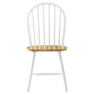 English Elm Greer 5-Piece Farmhouse Dining Set with Round Drop-Leaf Table and 4 Cozy White & Natural Chairs B062S00880