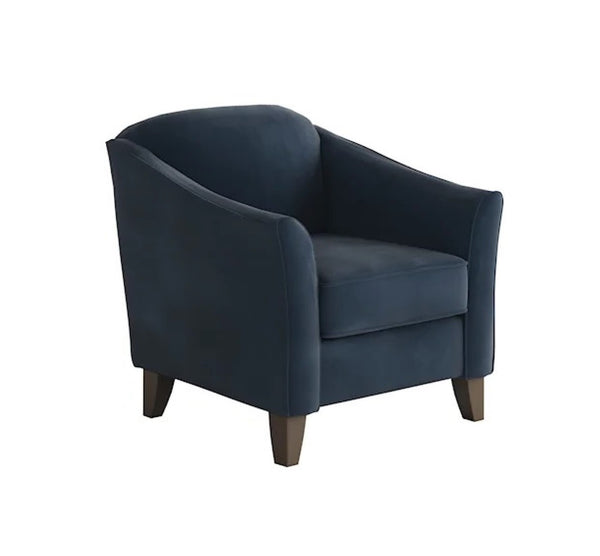Fusion Bella Midnight Accent Chair – Elegant Design With Sloped Arms, Durable Fabric & Coffee Finish Legs Blue W ,100% Polyester 452-c Bella Midnight Accent Chair