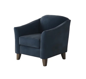Fusion Bella Midnight Accent Chair – Elegant Design With Sloped Arms, Durable Fabric & Coffee Finish Legs Blue W ,100% Polyester 452-c Bella Midnight Accent Chair