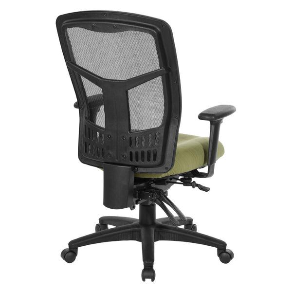 OSP Home Furnishings Progrid® Ergonomic Mesh High Back Office Chair with Lumbar Support and Adjustable Arms 92892-K015