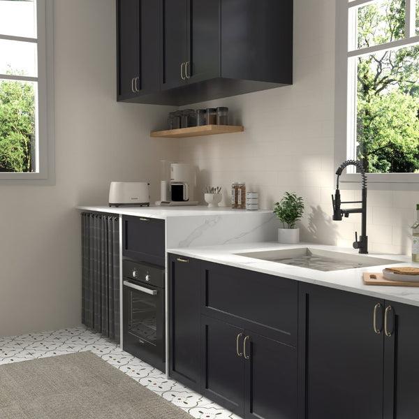 English Elm Bothwa Cupc Certified Single Handle Kitchen Faucet Tall Arc Stainless Steel Design Matt Black B2724P262363