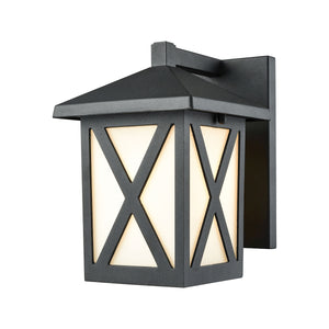 Lawton 8'' High 1-Light Outdoor Sconce - Matte Black 45215/1 Elk Lighting