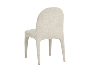 Sunpan TAMINA Dining Chair - Modern Santa Cruz Oatmeal Upholstery, Sculptural Design for Elegant Dining Spaces 112573