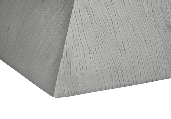 English Elm Accent Side Table Grey Wood Grain Magnesium Oxide Build for Indoor Outdoor Use B2710P461682