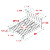 English Elm Walker Edison - Modern Minimalist Boho Queen Bedframe – Natural Pine