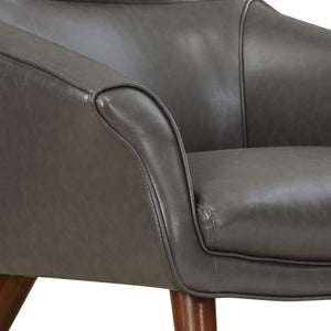 OSP Home Furnishings Waneta Chair and Ottoman Pewter