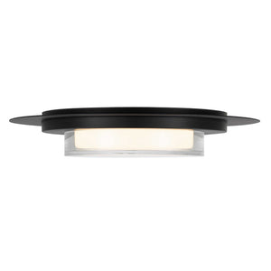 English Elm 16 Inch Square Led Flush Mount Ceiling Light with Acrylic Diffuser for Modern Interiors Black B370P400757