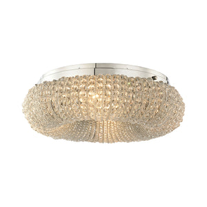 Crystal Ring 13'' Wide 4-Light Semi Flush Mount - Polished Chrome 45290/4 Elk Lighting