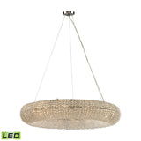 Crystal Ring 37'' Wide 12-Light Chandelier - Chrome with Clear Crystal Beads - Includes LED Bulb 45293/12-LED Elk Lighting