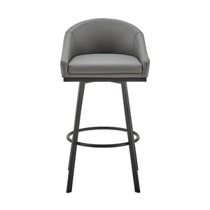 English Elm Eleanor Swivel Barstool Upholstered Faux Leather Seat for Kitchen Island or Pub B2736P464893