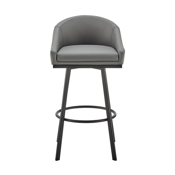 English Elm Eleanor Swivel Barstool Upholstered Faux Leather Seat for Kitchen Island or Pub B2736P464893