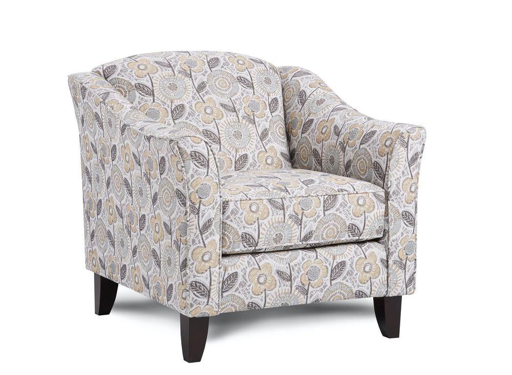 Fusion Vandy Dayflower Haze Accent Chair - Stylish Multi-color Design With Reversible Loose Cushion Comfort Multi Ws,100% Polyester 452 Dayflower Haze Accent Chair