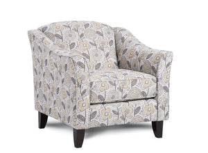 Fusion Vandy Dayflower Haze Accent Chair - Stylish Multi-color Design With Reversible Loose Cushion Comfort Multi Ws,100% Polyester 452 Dayflower Haze Accent Chair