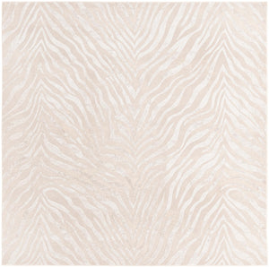 Unique Loom Finsbury Meghan Machine Made Animal Print Rug Ivory Beige,  7' 10" x 7' 10"