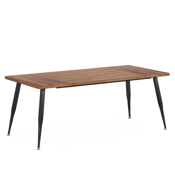 English Elm Woodgrain Walnut Look Bar Height Table with Hexagonal Base for Home Loft Dining T3971P458329