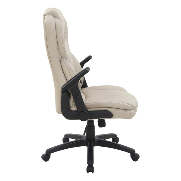OSP Home Furnishings Exec High-back Bonded Leather Office Chair with Lumbar Support and Pneumatic Height Adjust EC91150-EC21