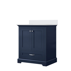 English Elm Navy Single Bath Vanity 30" W x 22" D with Cultured Marble Top, Soft-Close Drawer, Scratch-Resist B2731P258322