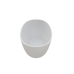 English Elm 61" Freestanding Stone Resin Soaking Tub Matte Spa Bathtub with Thermal Insulation T3785P353954