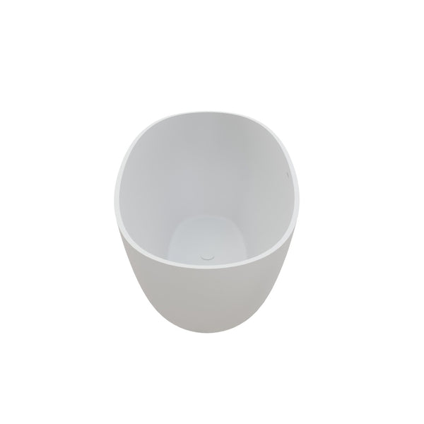 English Elm 61" Freestanding Stone Resin Soaking Tub Matte Spa Bathtub with Thermal Insulation T3785P353954
