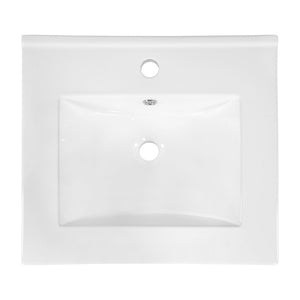 English Elm 20" Floating Bathroom Vanity with Ceramic Sink Soft Close Door and Open Side Shelf N710P332061K