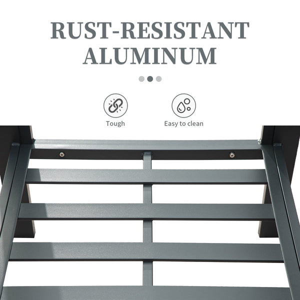 English Elm 4 Pieces Aluminum Outdoor Patio Furniture Set with 3-Seat Sofa, Table & Plush 7" Cushions, Red – Modern Durable Design for Garden Relaxation W1859S00089