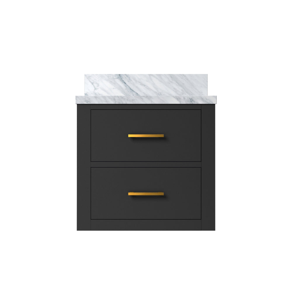 English Elm Black Compact Single Bath Vanity 20" W X 18" D With Acrylic Top – Perfect For Small Spaces! B2731P257888