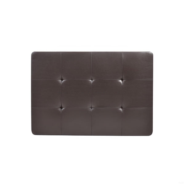 English Elm Revere Cappuccino Ottoman G305-O – Tufted Faux Leather Extra Seating, No Assembly, Durable Frame B078108151