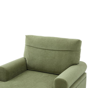 English Elm Modern Chenille Recliner Chaise Lounge Sofa Chair with High-Resilience Foam, Wide Seat, 550lb Capacity Olive Green W395P371338