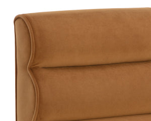 Sunpan Stuart Dining Chair in Meg Gold - Elegant Tufted Design for Modern Dining Spaces, 21.5"W x 24.75"D