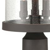 Renford 17'' High 3-Light Post Mount - Architectural Bronze 45424/3 Elk Lighting