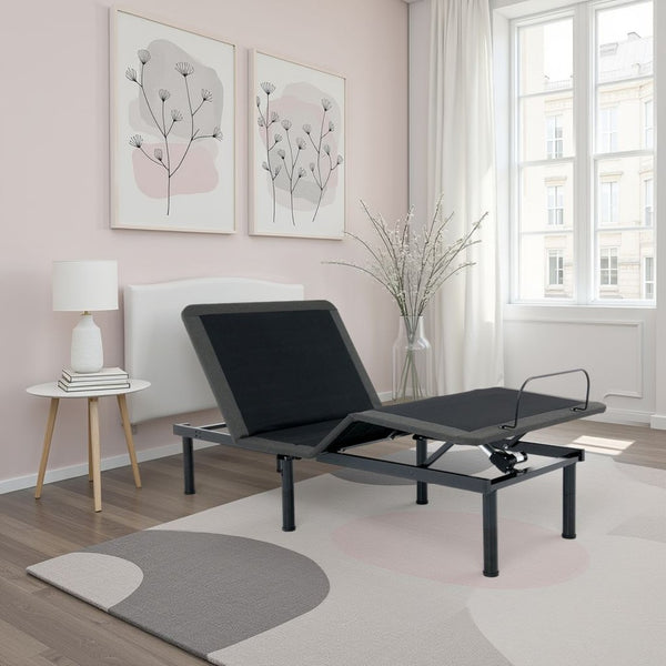 English Elm Twin Xl Steel Adjustable Base with Voice Control Zero Gravity and Wireless Charging B210P286892