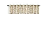 Madison Park Saratoga Modern/Contemporary Fretwork Print Grommet Top Window Valance MP41-3601 Beige/Gold