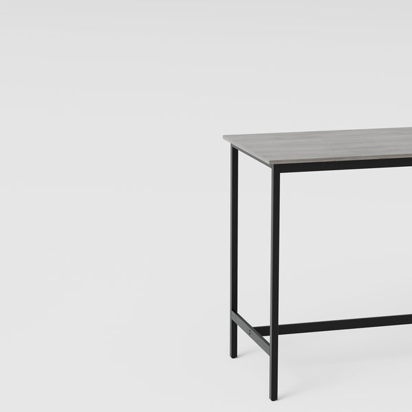 English Elm Bar Table Set With 4 Cushioned Stools, Grey Finish, Space-Saving Design For Modern Dining Areas W3361P323225