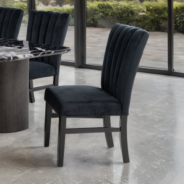 English Elm Contemporary Northall Arm Chair with Sleek Upholstery and Minimalist Profile for Modern Dining Spaces Black 39 L x 22 W x 14 H B2741P406131