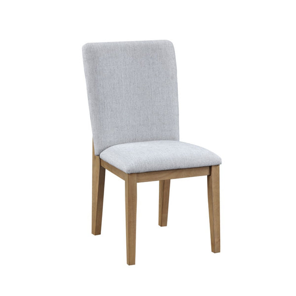 English Elm Torino Oak Finish Dining Chairs with Cream Seat and Black Metal Frame Set of Two B2749P413179