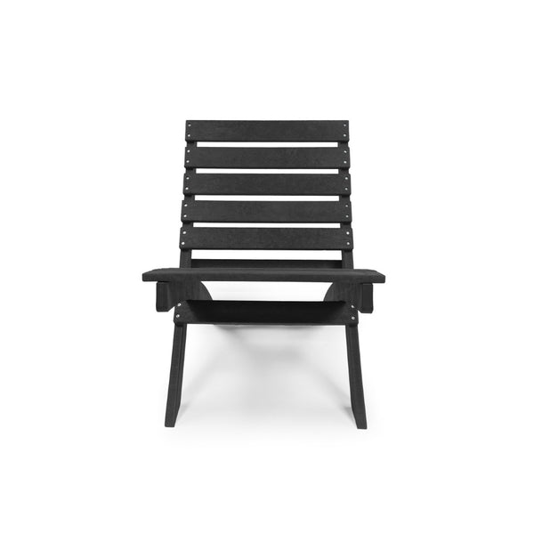 English Elm Grandcourt Recycled Hdpe Outdoor Folding Chair with Marine Grade Hardware for Patio Use Black B2745P409673