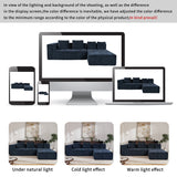 English Elm Modern Large Removable Modular Sofa, 3-Piece Set With Free Combination, Includes 4 Cushions, Ideal For Living Room, Bedroom, Apartment