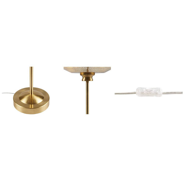 English Elm 17" Mercury Glass Table Lamp Gold - Elegant 17"H Glass Shade on Gold Iron Base, Sparkling Accent Light B035P264540