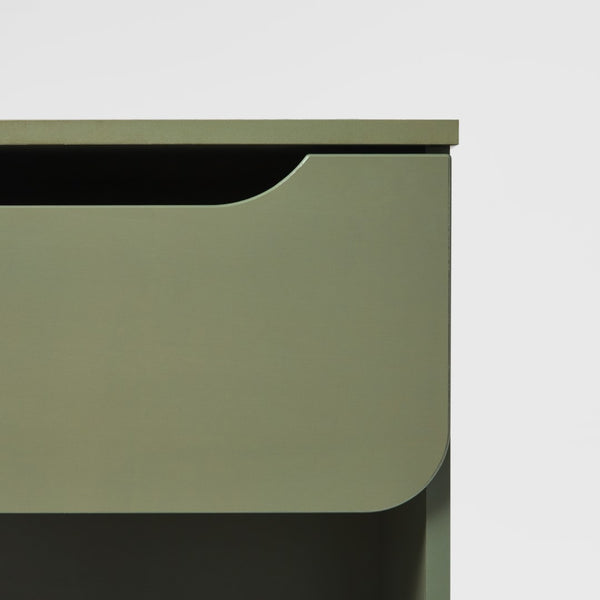 Domm Modern Scandinavian Nightstand with Open Cubby, Sleek Design & Quick 30-Minute Assembly