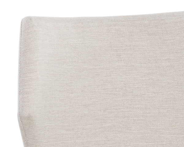 Sunpan James Stackable Dining Chair Set of 2 - Stylish Faux Leather with Unique Backrest Design, Modern Charm City Beige