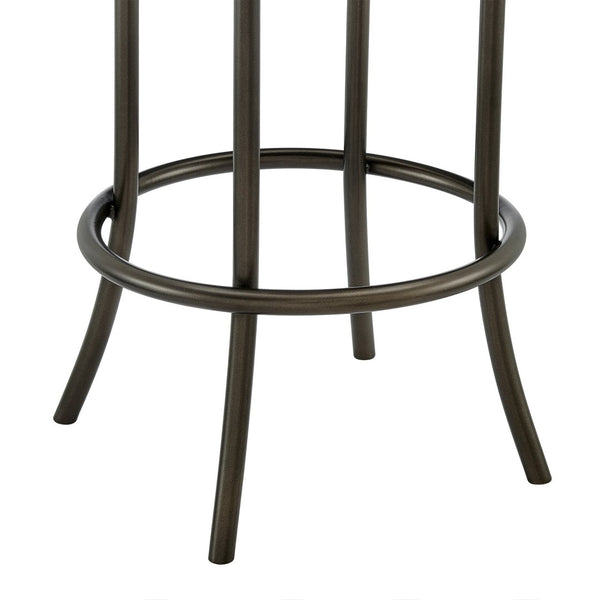 English Elm Piren Swivel Counter Or Bar Stool In Mocha Finish With Brown Faux Leather For Modern Comfort B2736P268557-GIGA