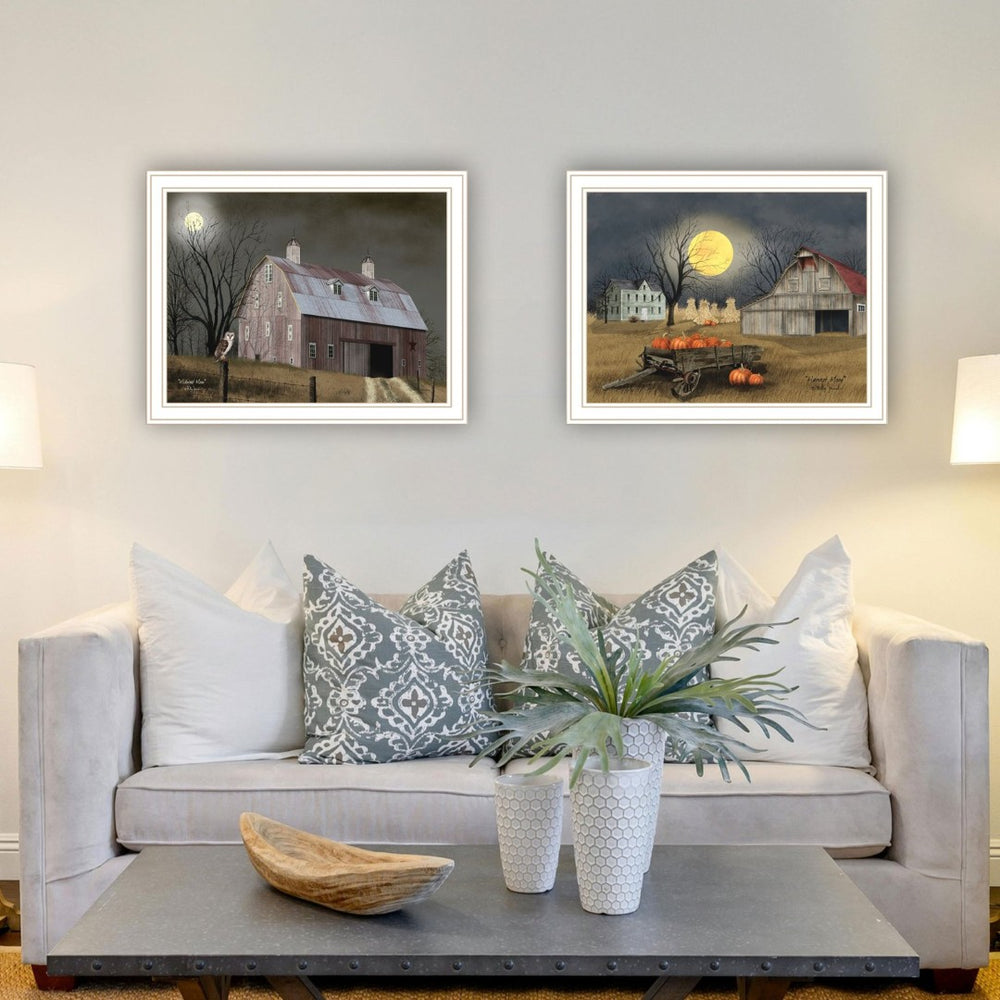 English Elm Trendy Decor 4u Autumn Moonlit Two Panel Framed Art Set for Bedroom Living Room B067P254089
