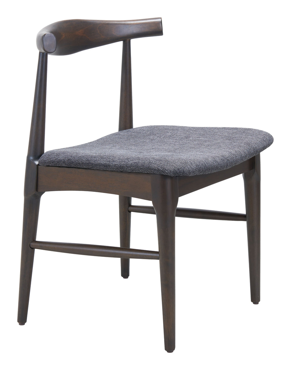 Zuo Modern Tuzka Dining Chair Set Of 2 - Stylish Gray & Espresso Design For Modern Elegance & Comfort Gray 100% Polyester,Rubberwood 110513-zuo-modern