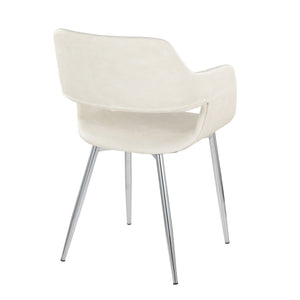 English Elm Contemporary Grey Fabric Dining Chairs with Black Metal Legs for Modern Interiors B202S01281